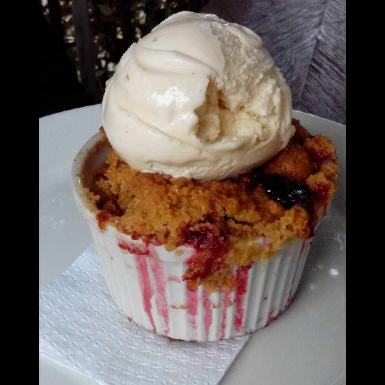 crumble frutos rojos