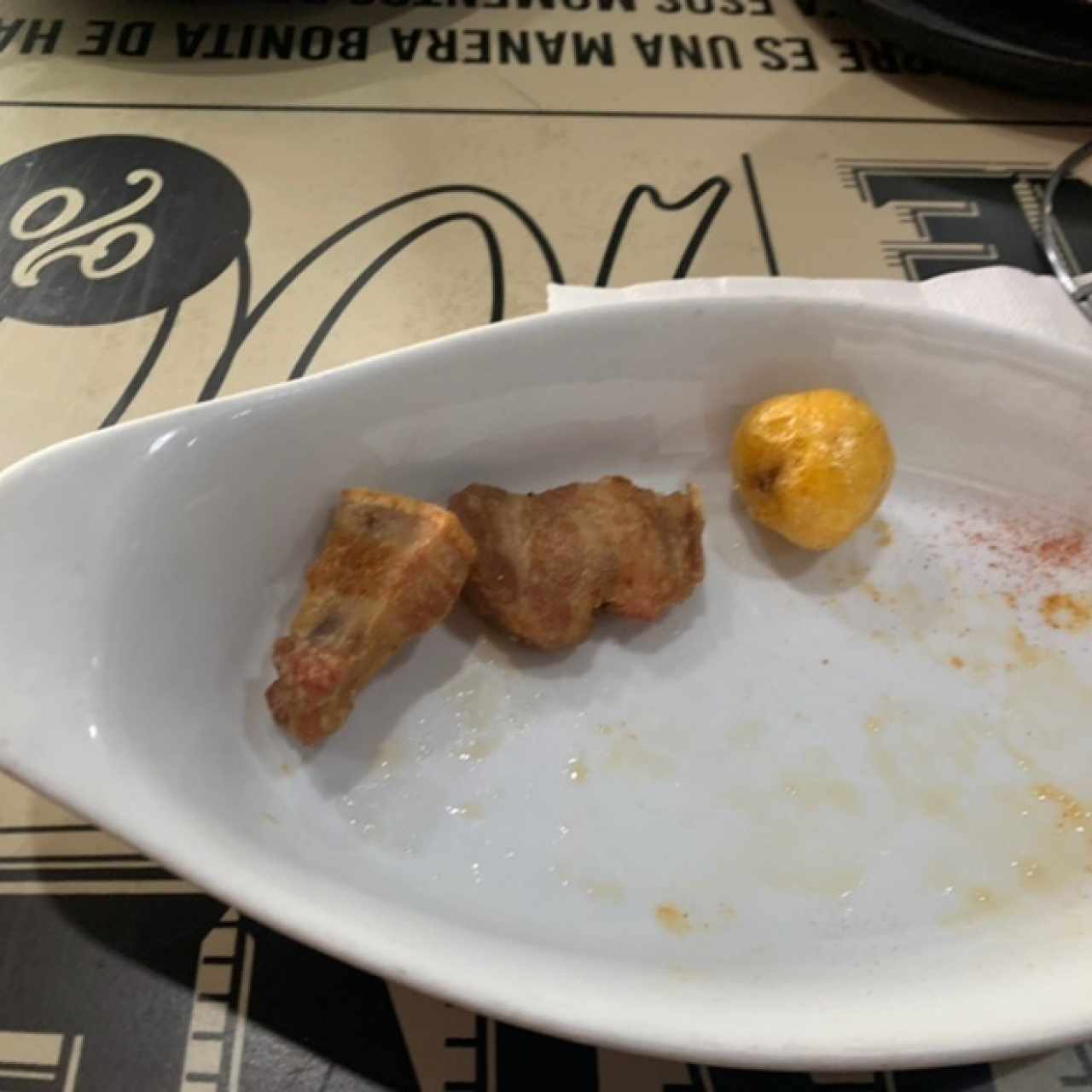 Chicharrones con papa criolla