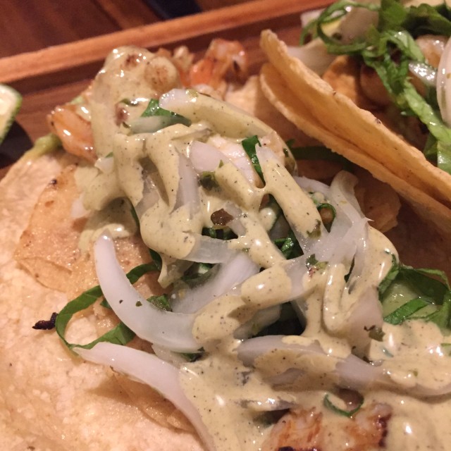 Tacos con camarón