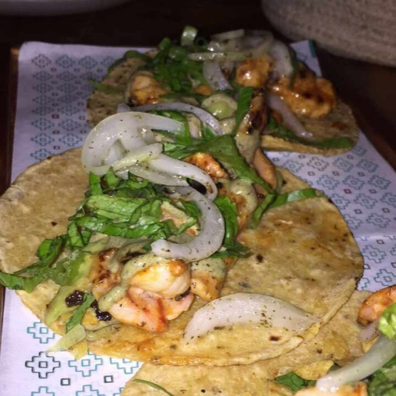 Tacos con Camaron