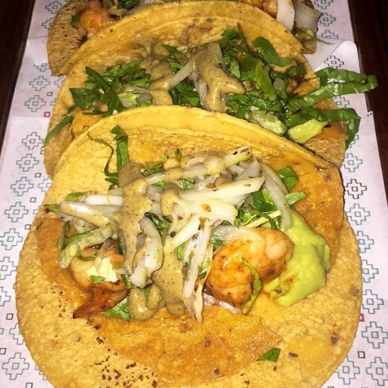Tacos de camarones