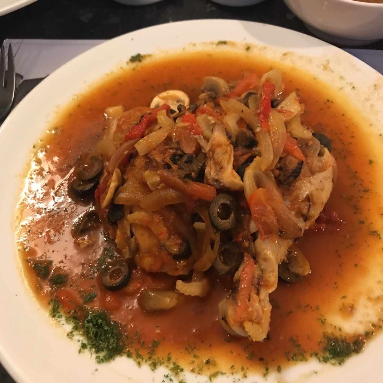 pollo a la cazadora