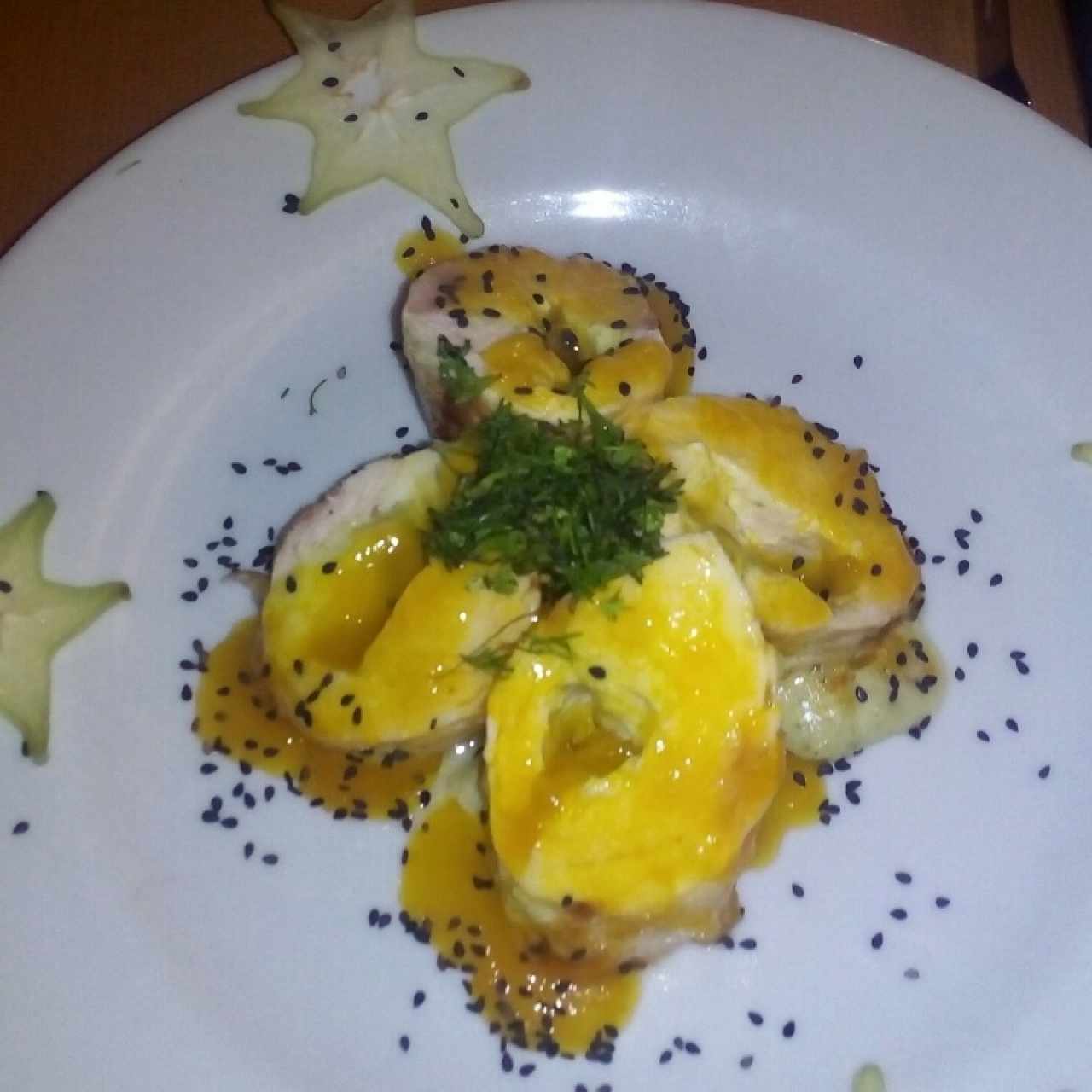 pollo con ricota y mandarina