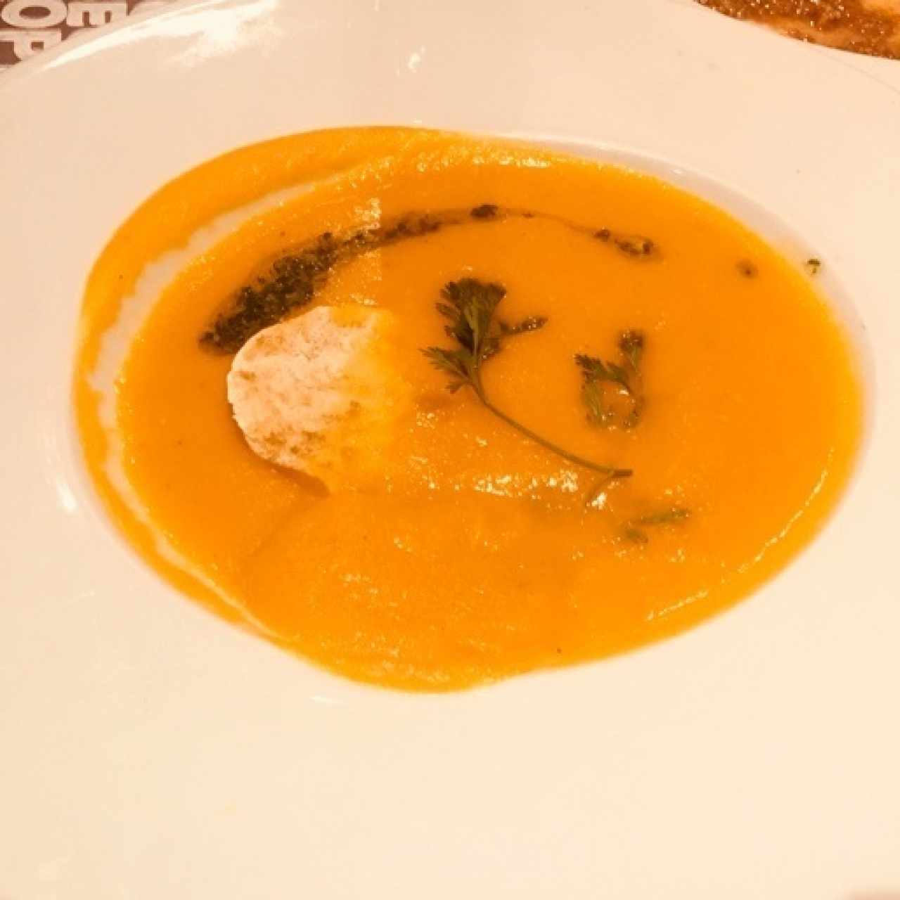 Crema de zapallo