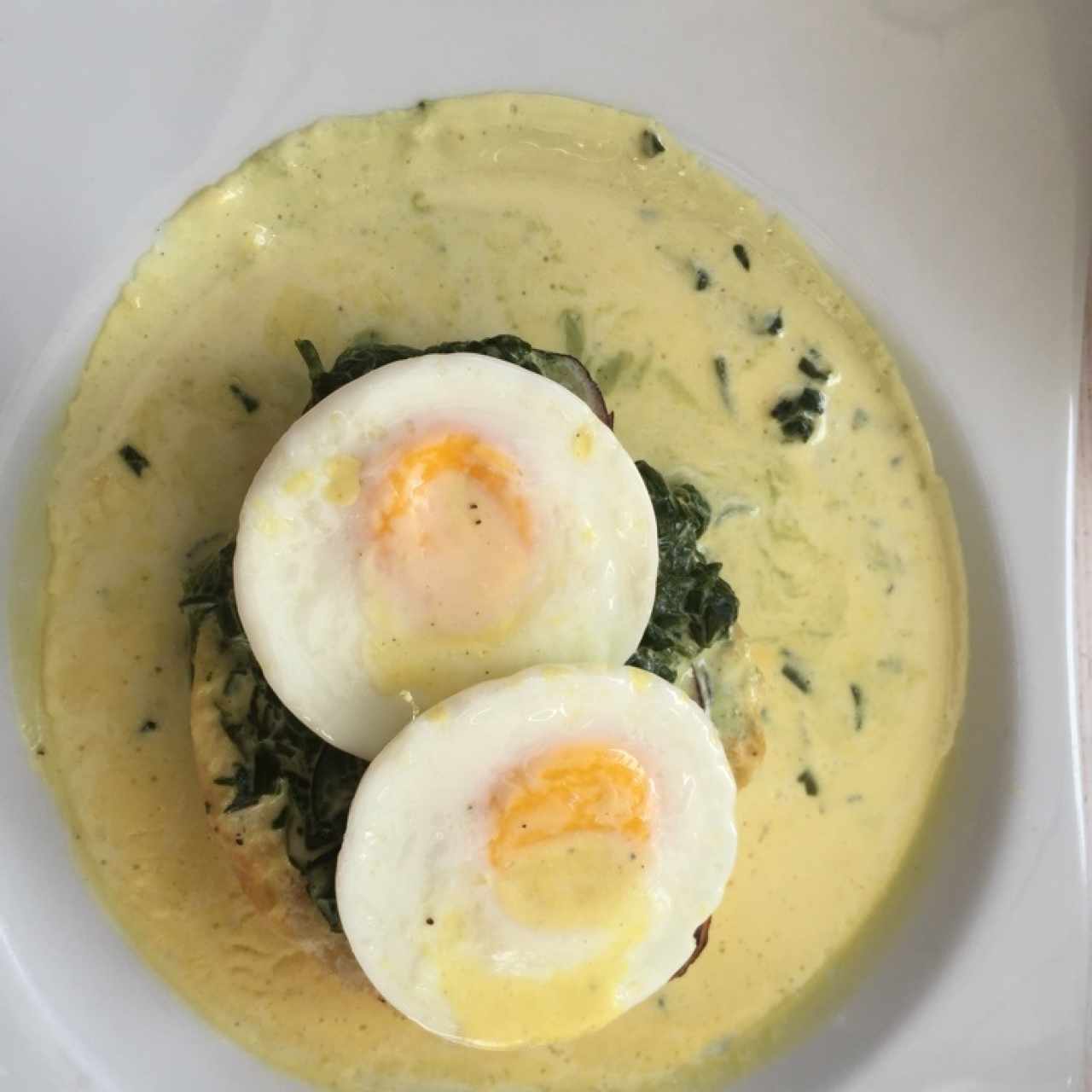 Huevos benedictinos con espinaca