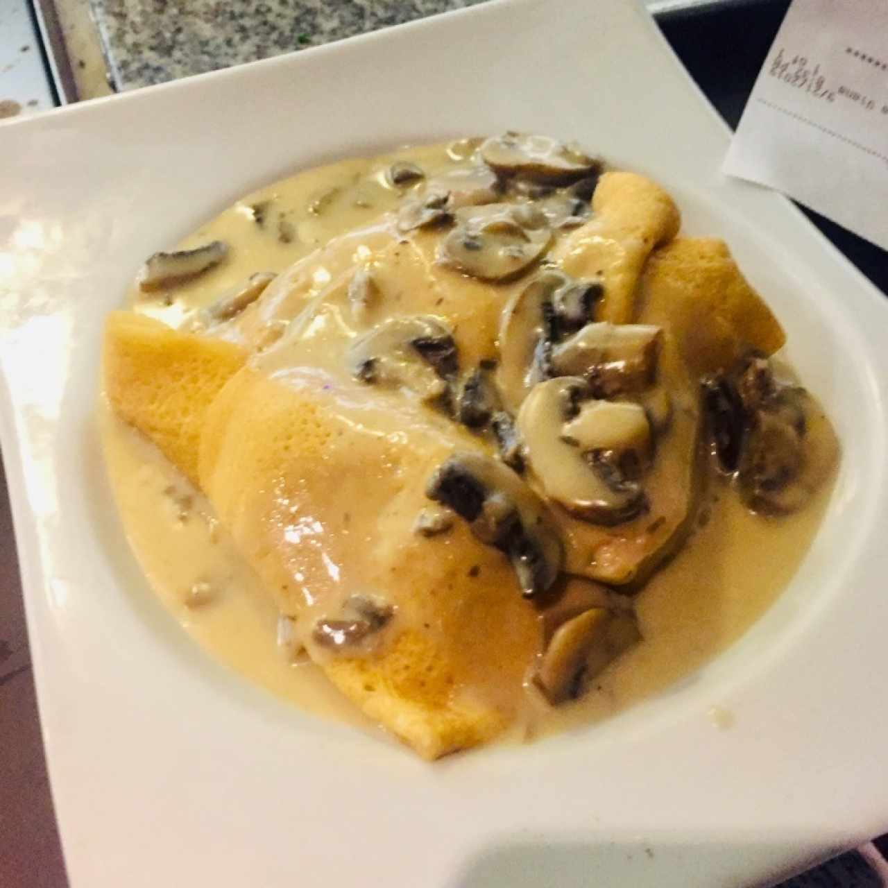 Crepe Pollo y Champiñones 