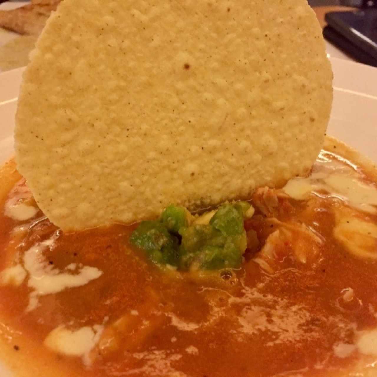 sopa mexicana con pollo