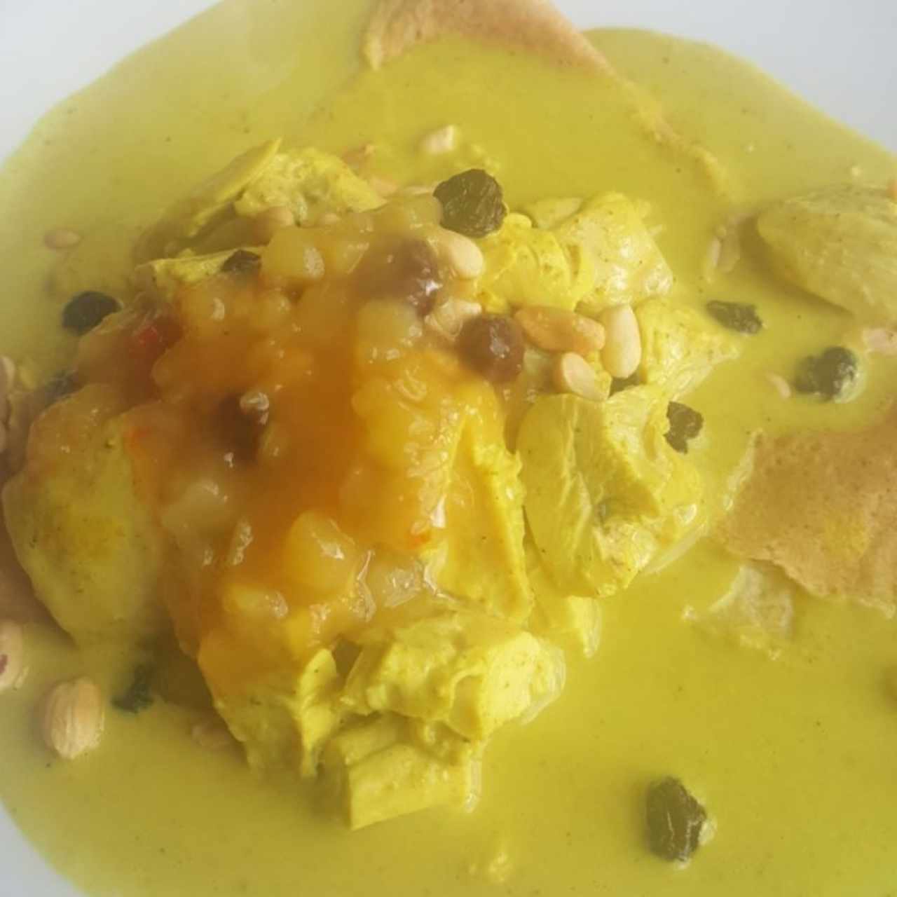 crepes de pollo hindú 