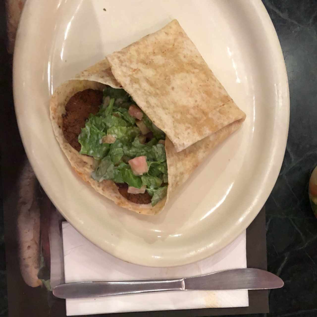 wrap de falafel