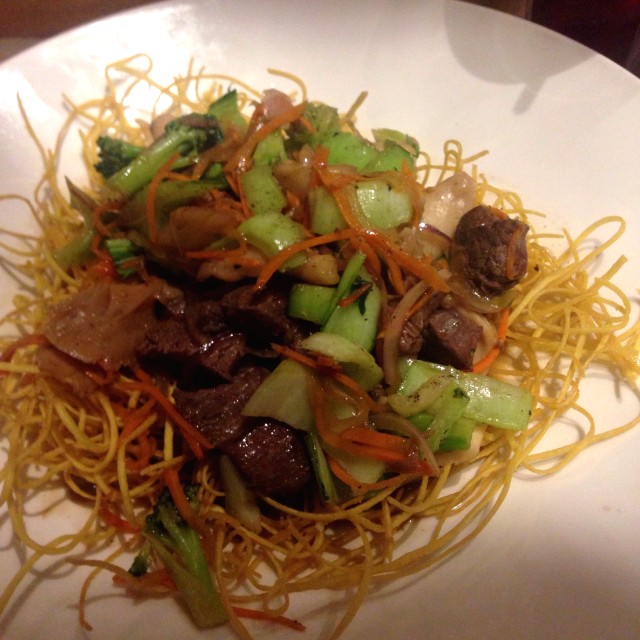 Crispy hokkin noodles
