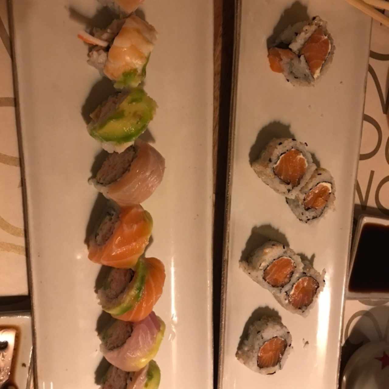 philadelphia y rainbow roll