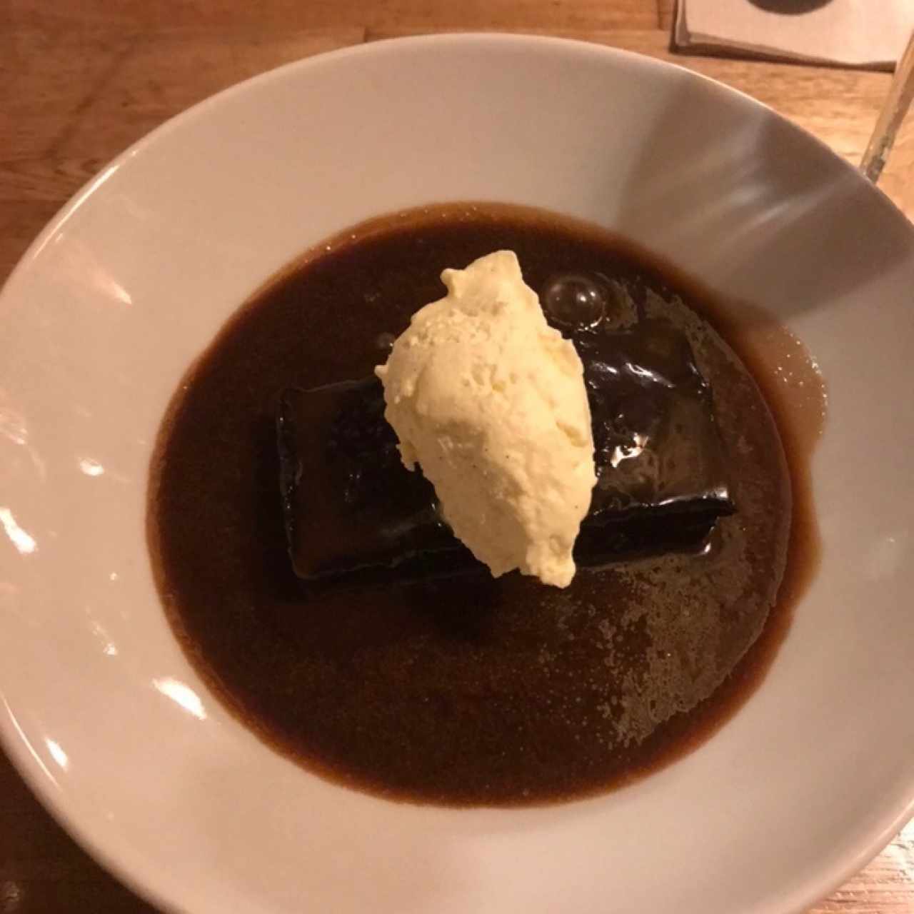 postre en salsa de caramelo. espectacular!