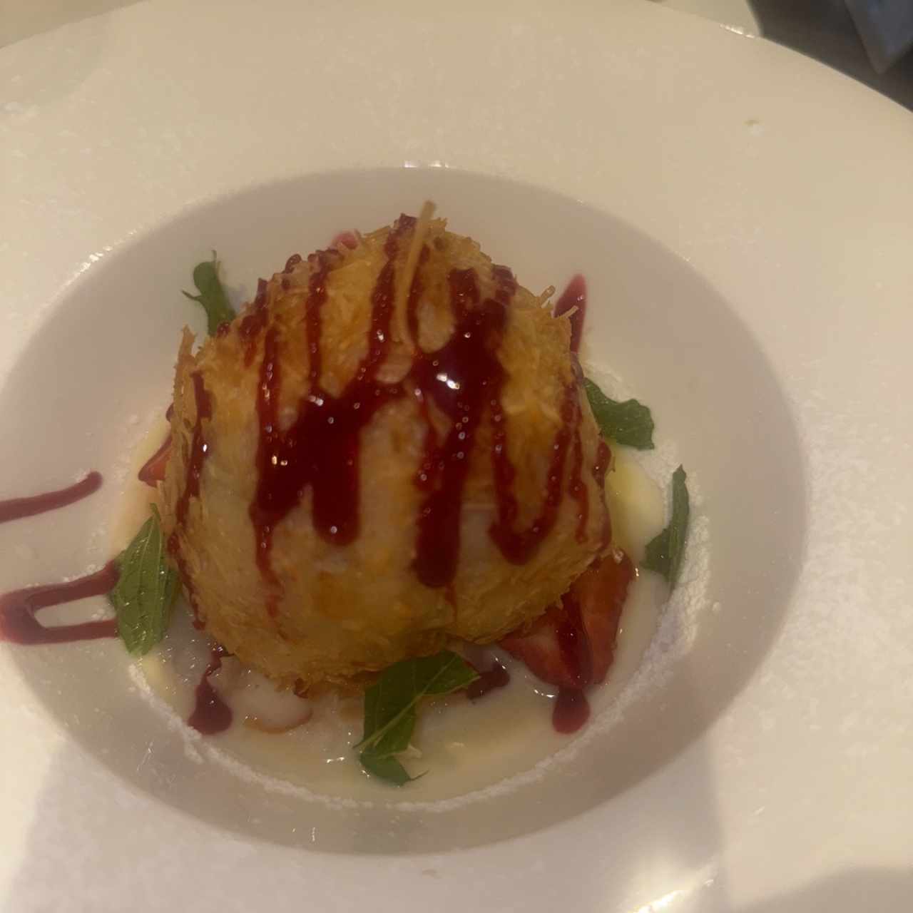 Helado frito