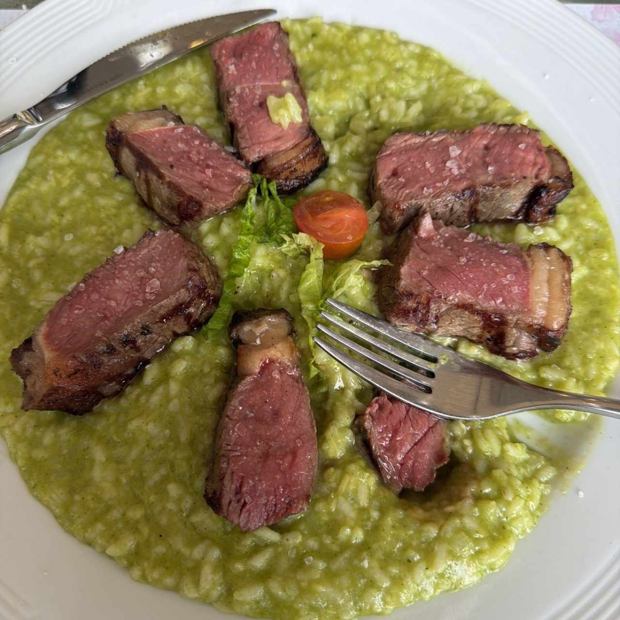 Lomo en rosotto