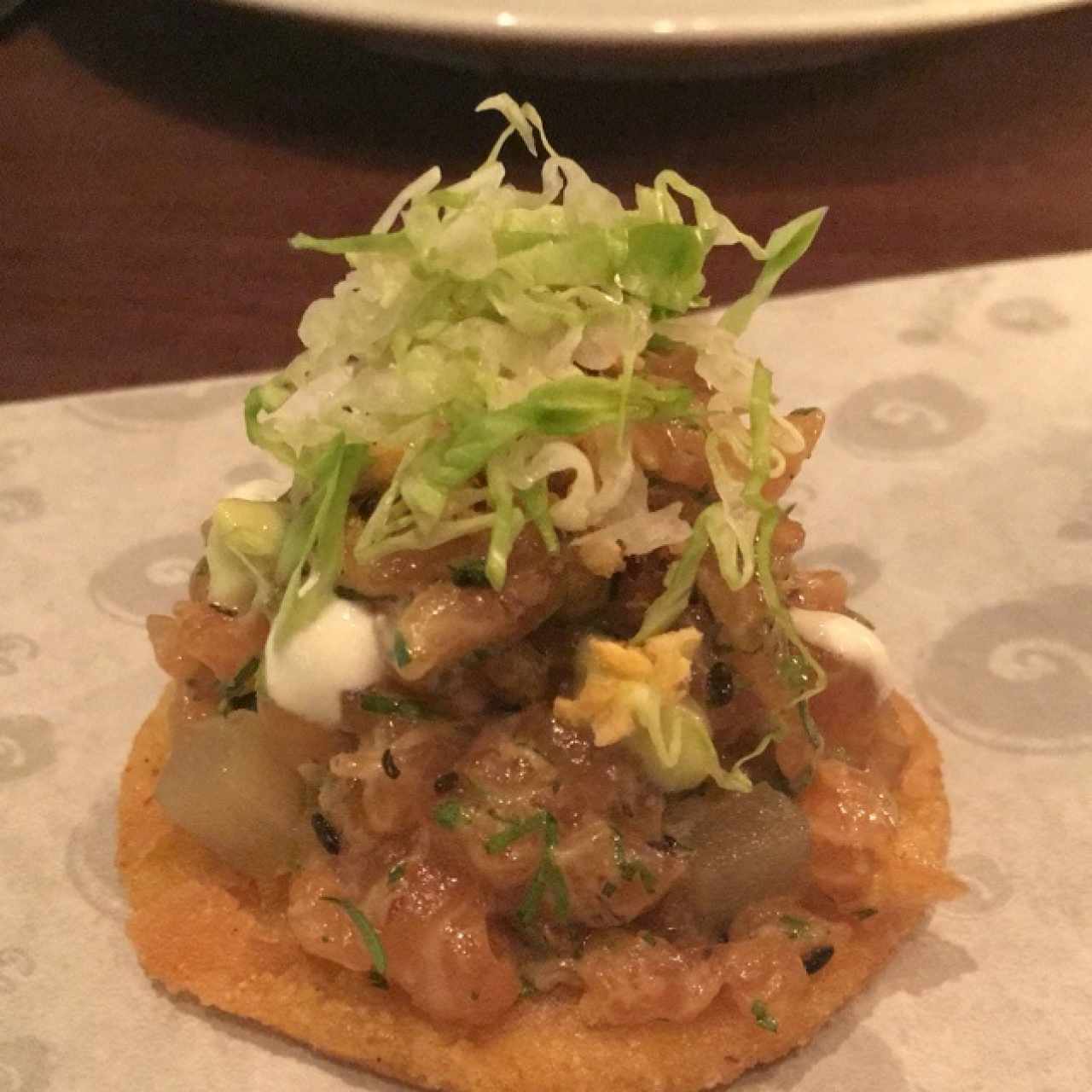 tacos de tartare de salmon