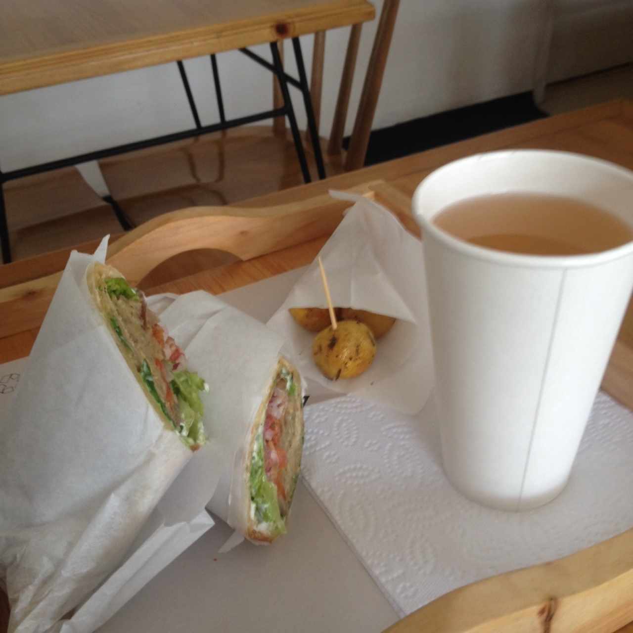 wrap de falafel