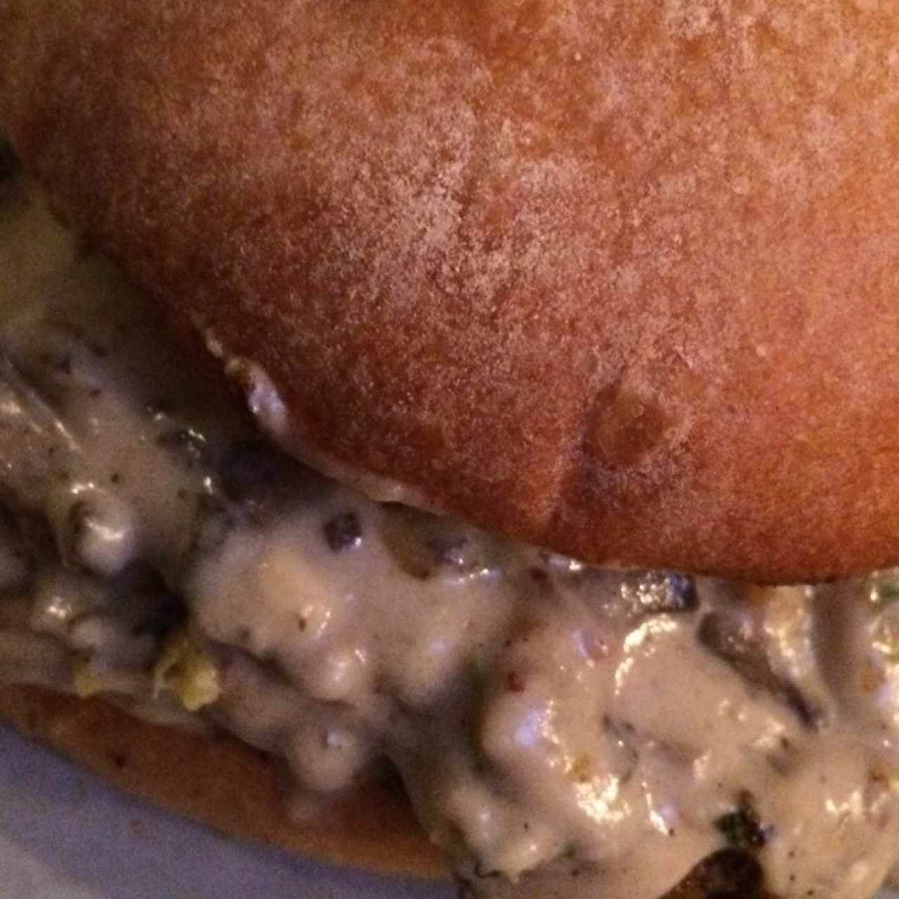 Hamburguesa de falafel con adición de champiñones