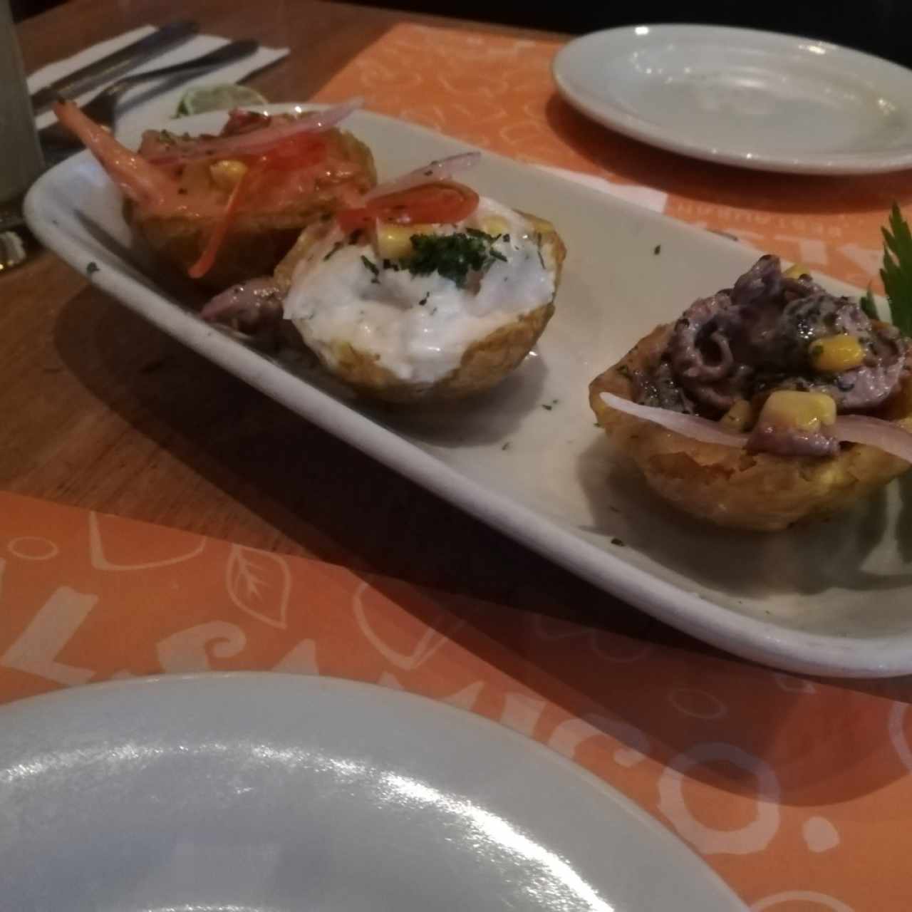 Trío de ceviche