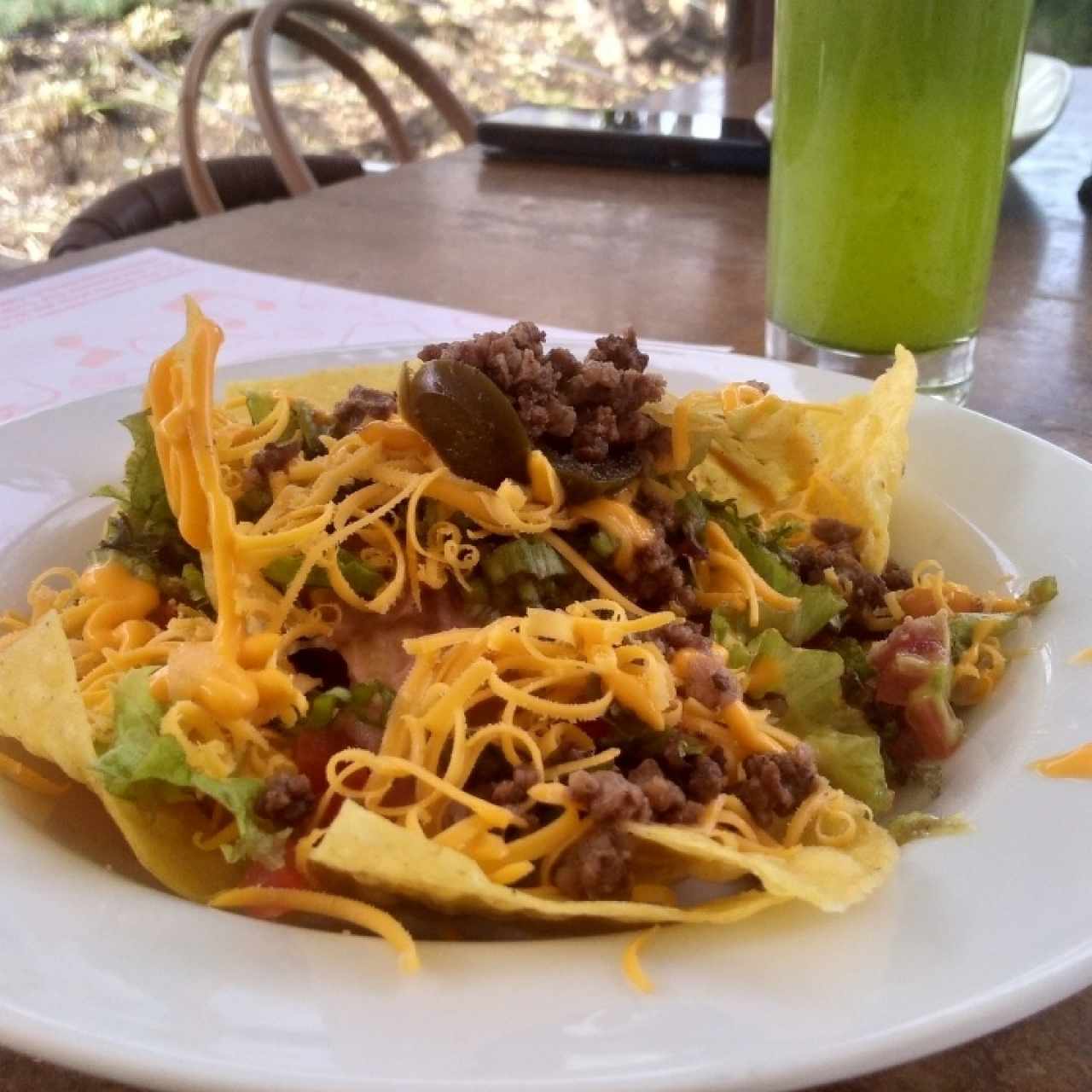 Nachos con queso.