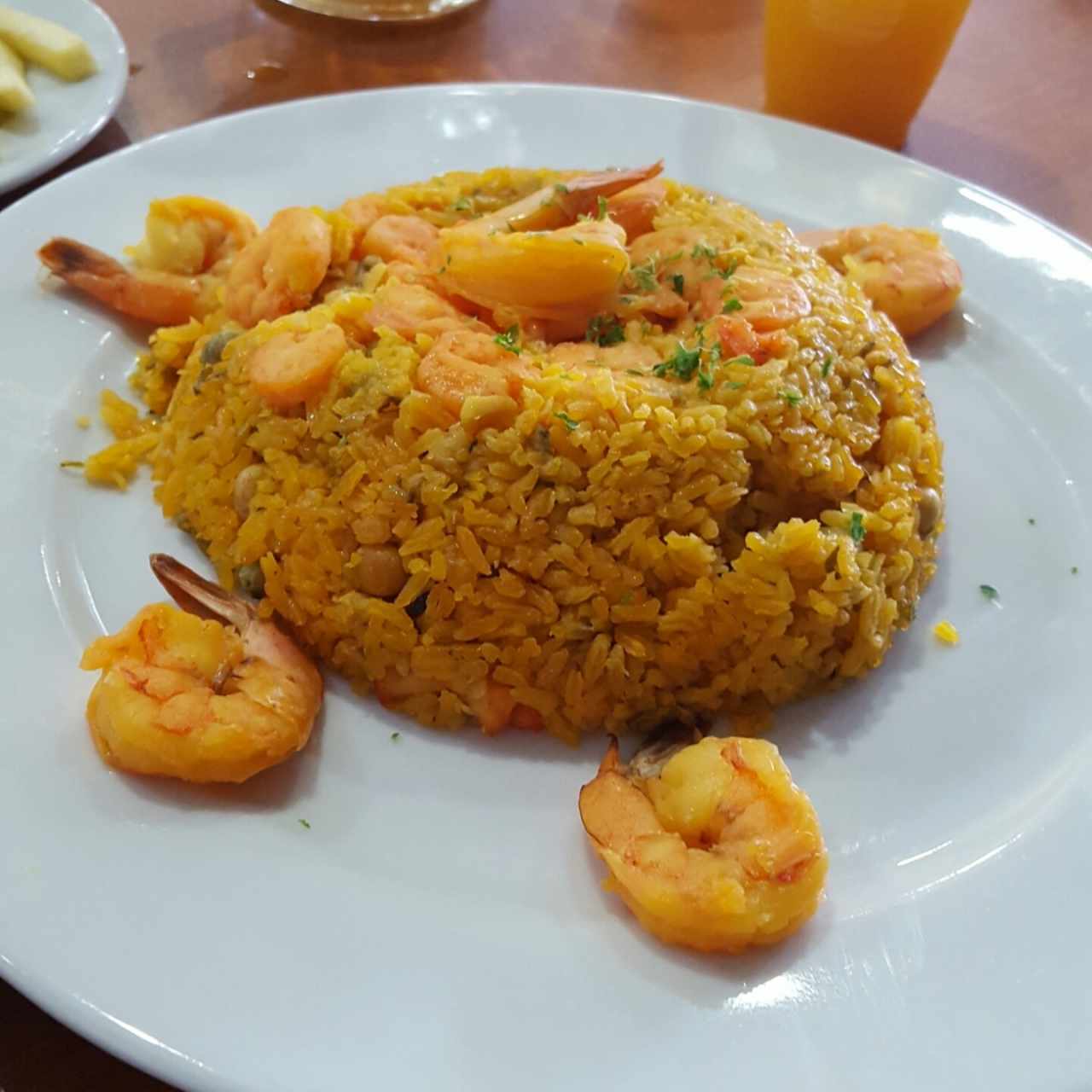 Arroz con camarones 