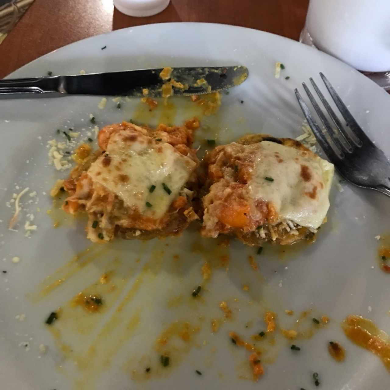 patacones gratinados con camarones