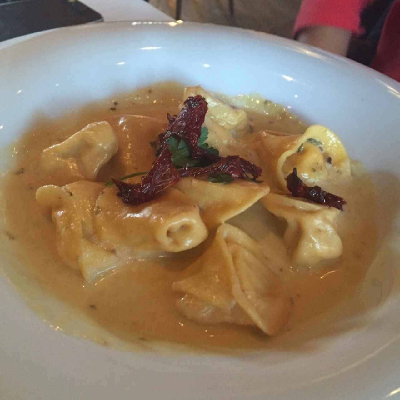 Raviolis de Salmón en salsa alfredo