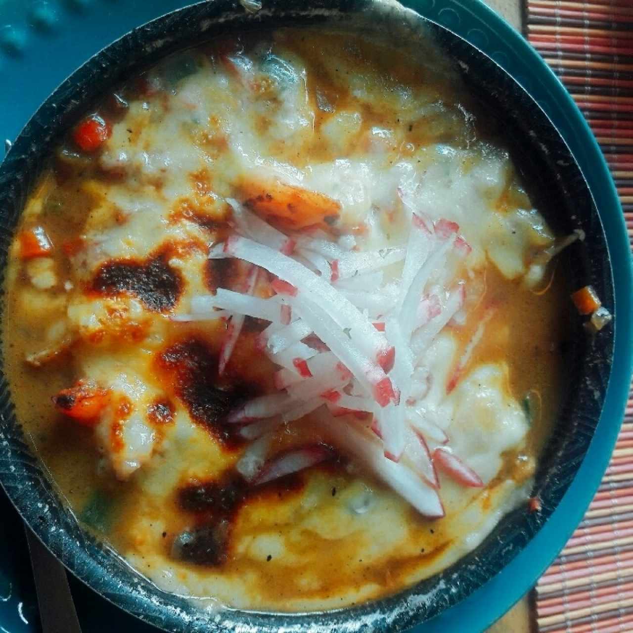 Taco gobernador (Camarón, queso y vegetales)