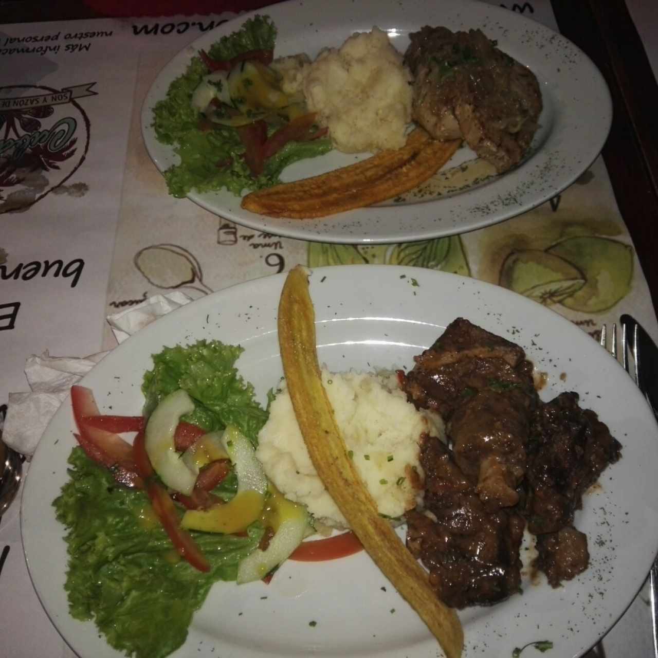 Rabo de toro y lomo de cerdo
