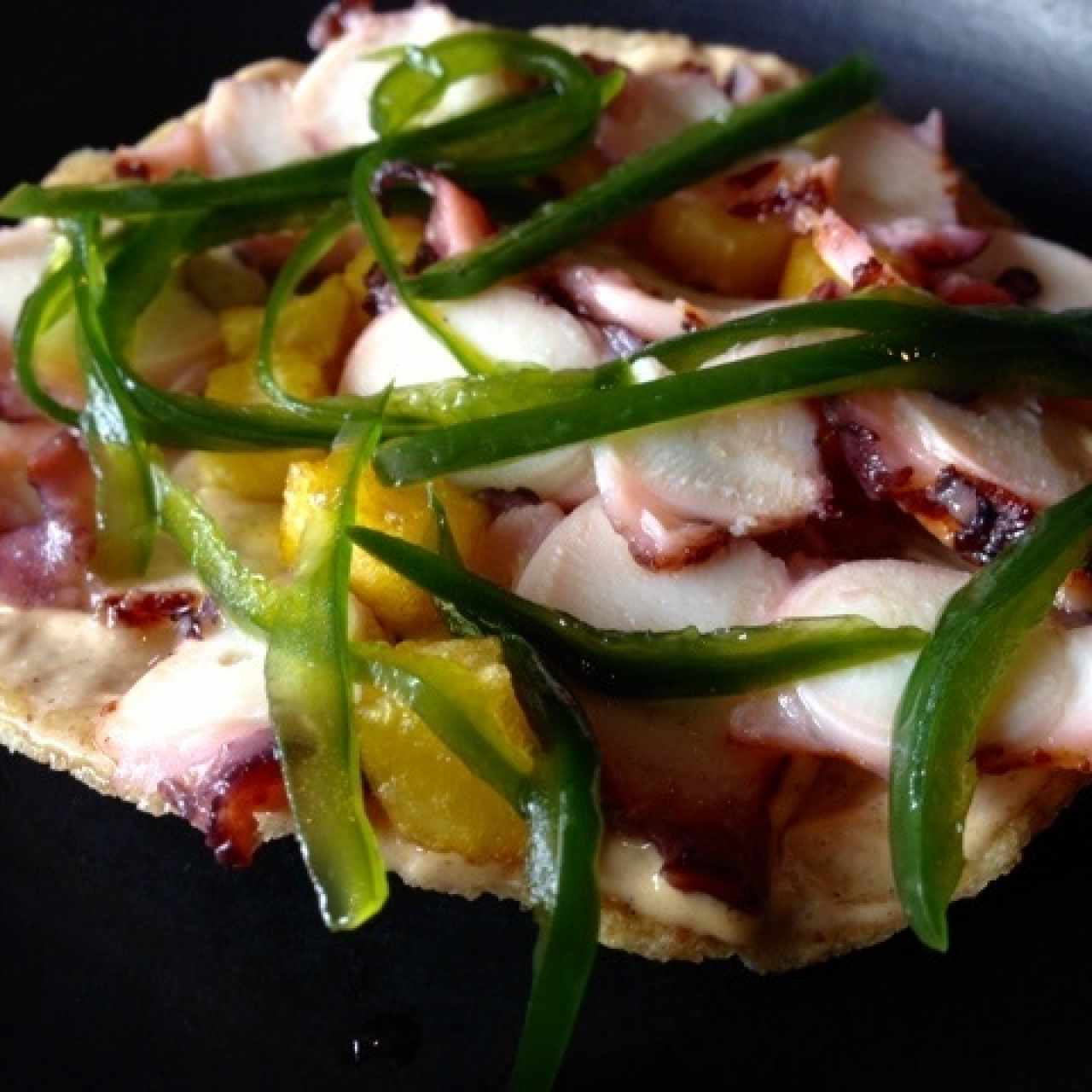 tostada de pulpo