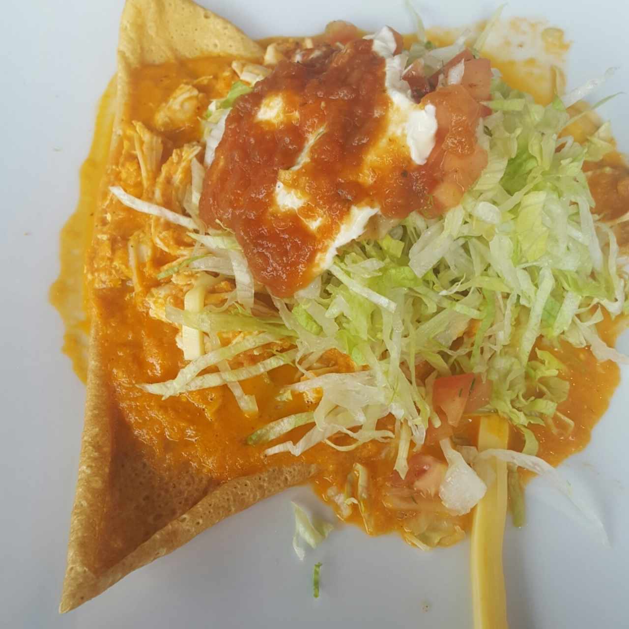 Crepe de pollo mexicano 