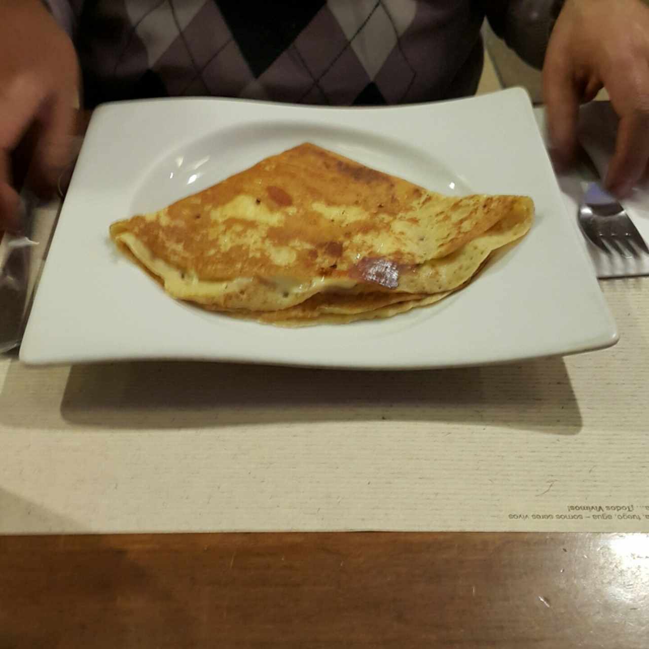 crepe de jamón y queso