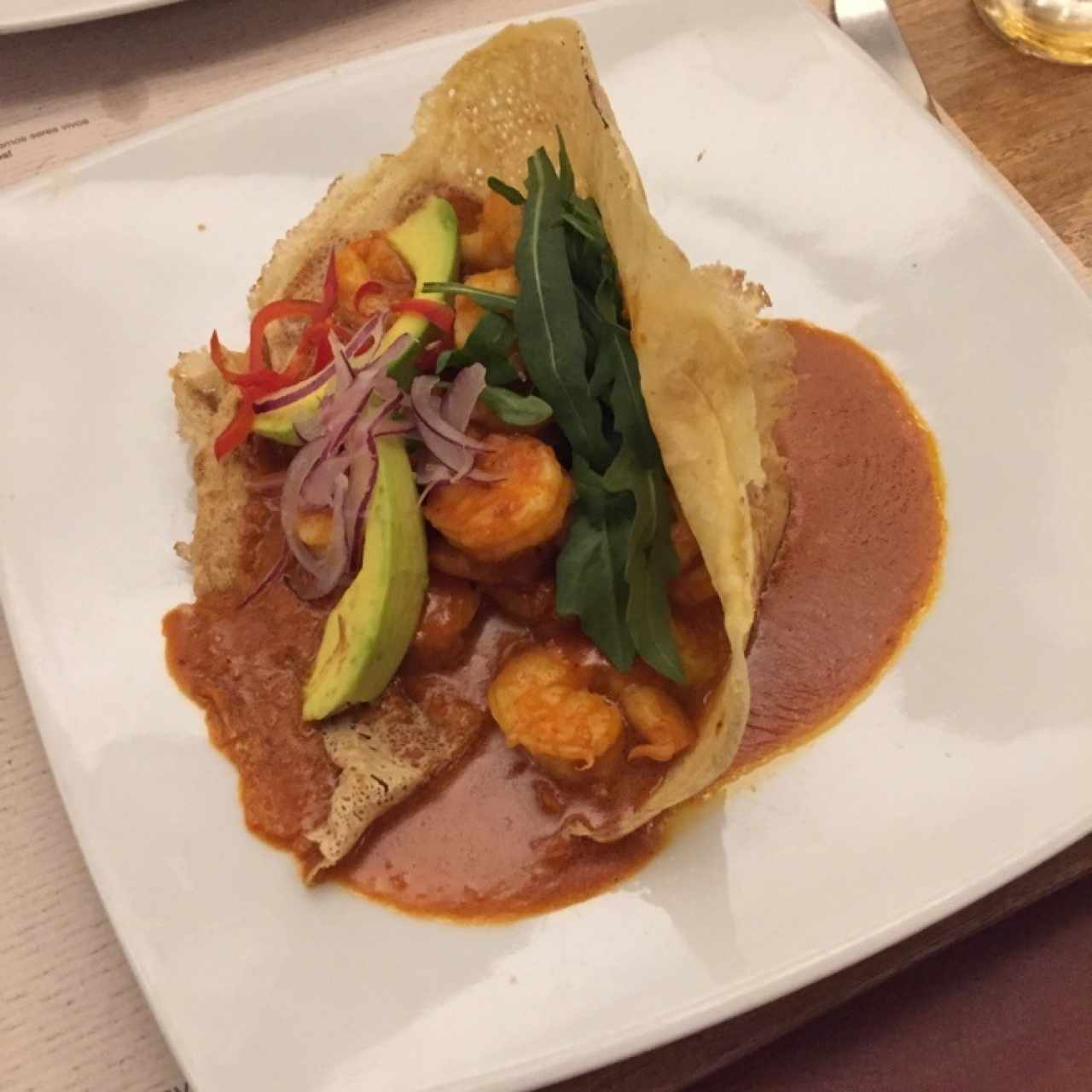 crepe de camarones  al estilo peruano 