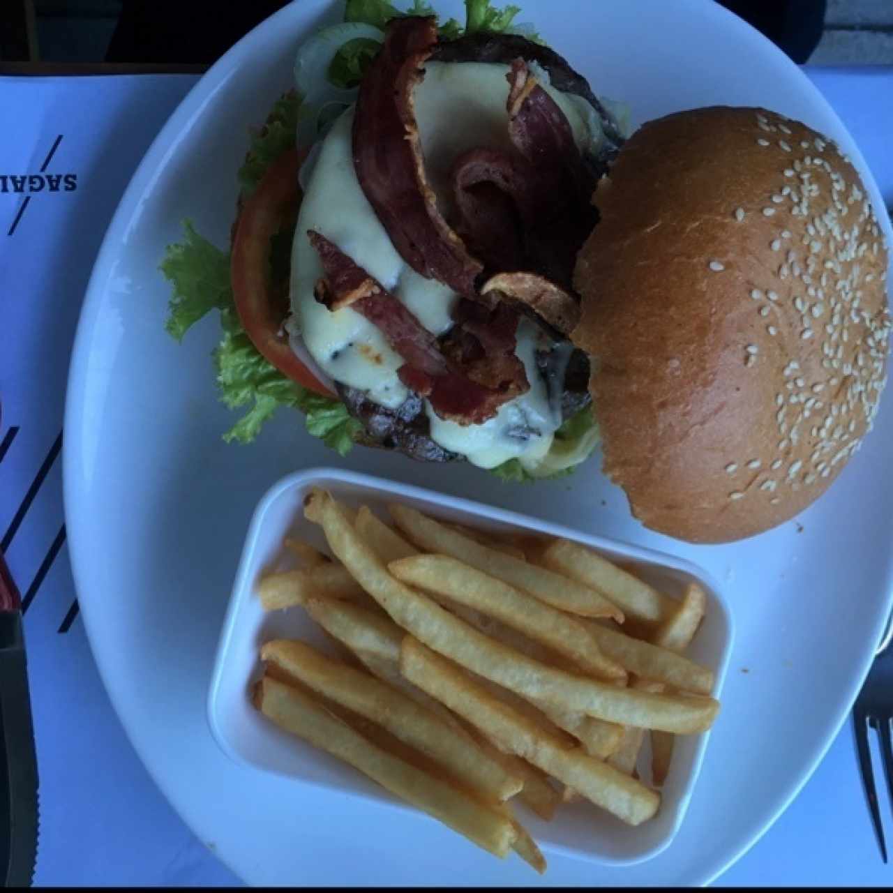 Hanburguesa con tocineta 125gr