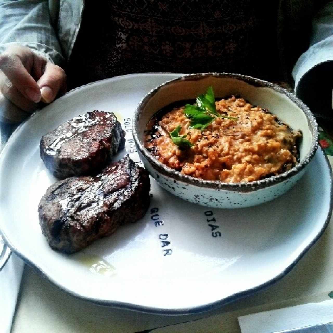 Lomo con Risotto