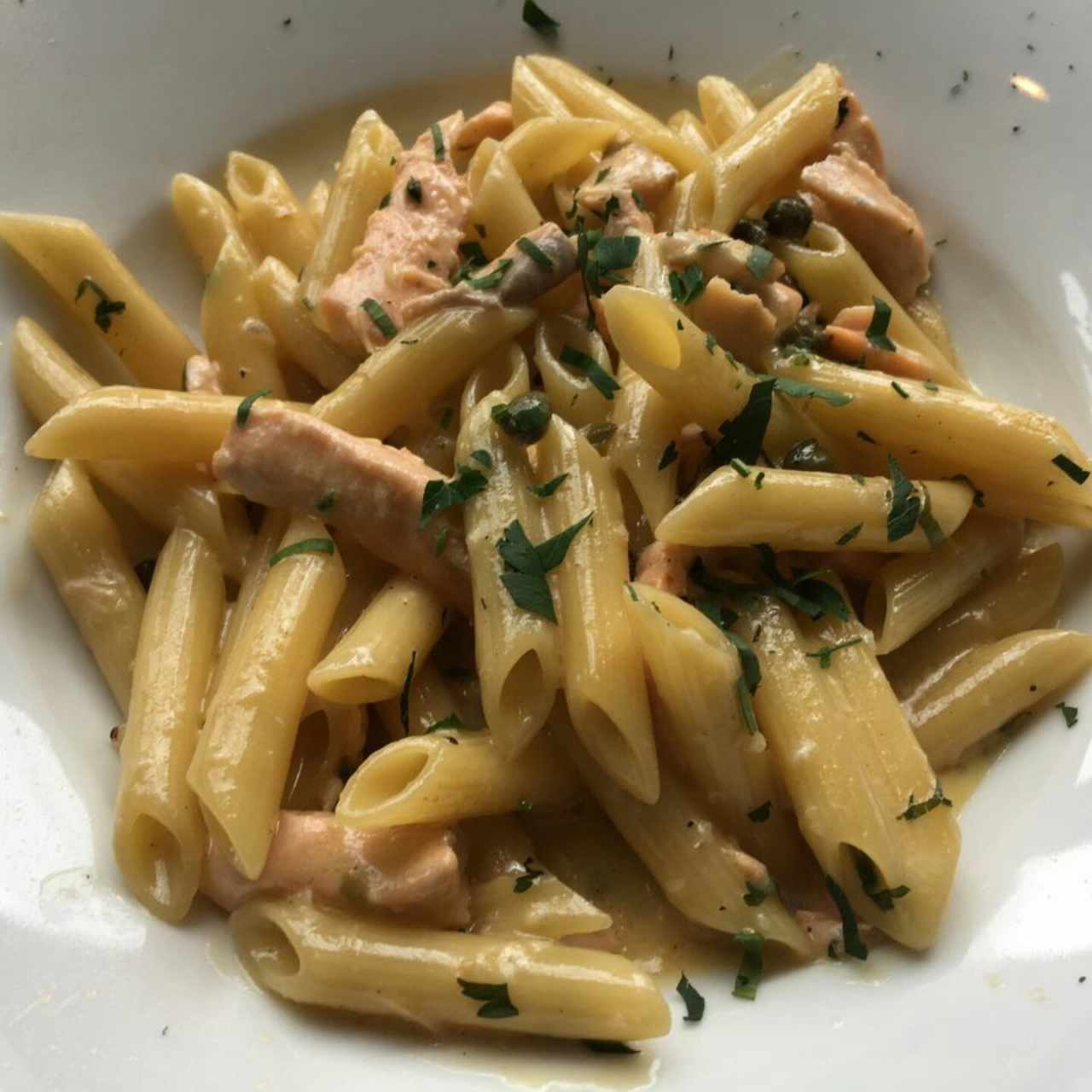 Penne al salmón