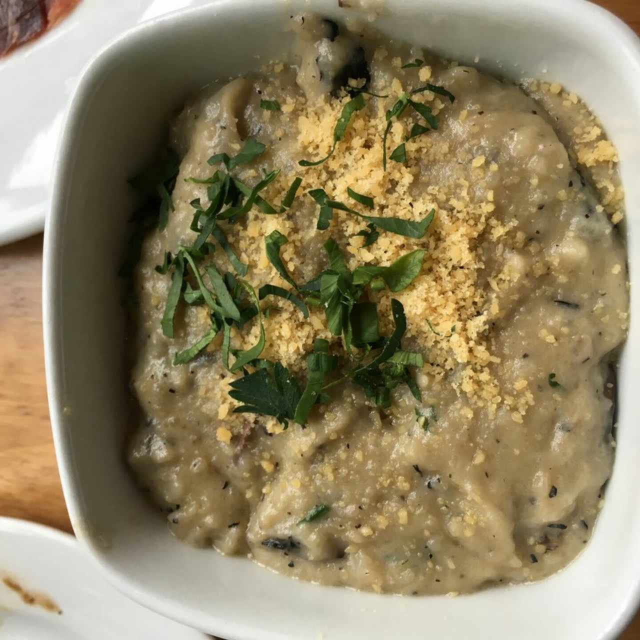 Puré de papa con champiñones 