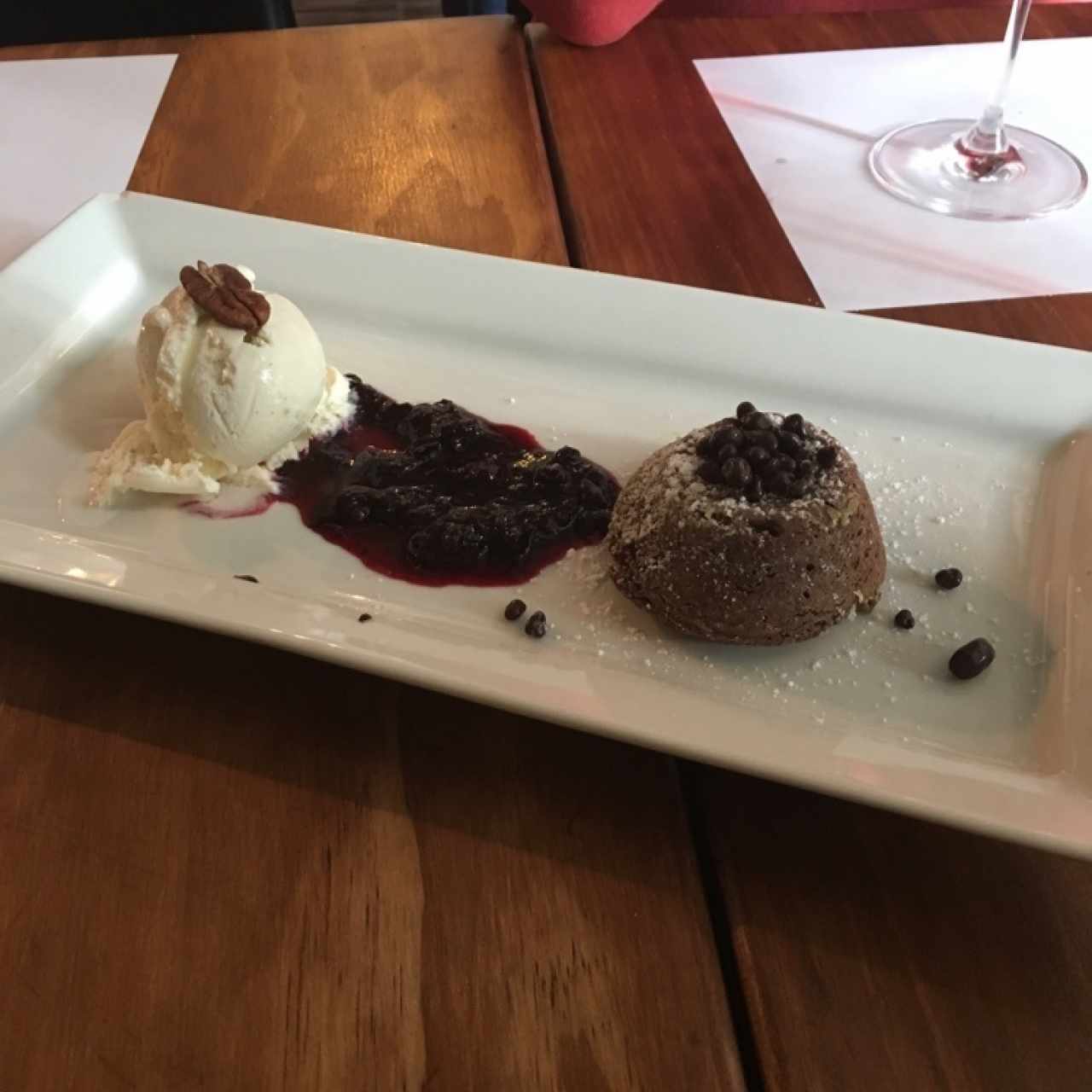 Postre de chocolate