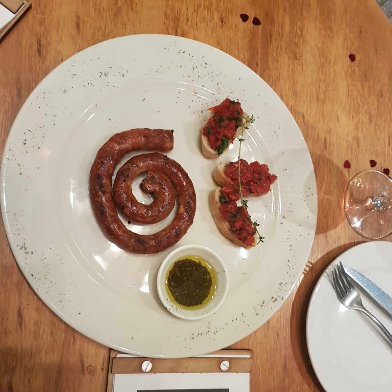 chistorra con chimichurri.