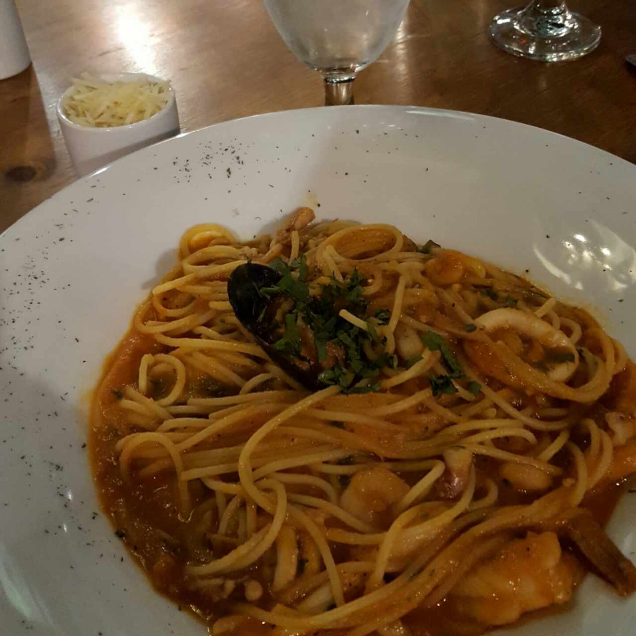 pasta con mariscos