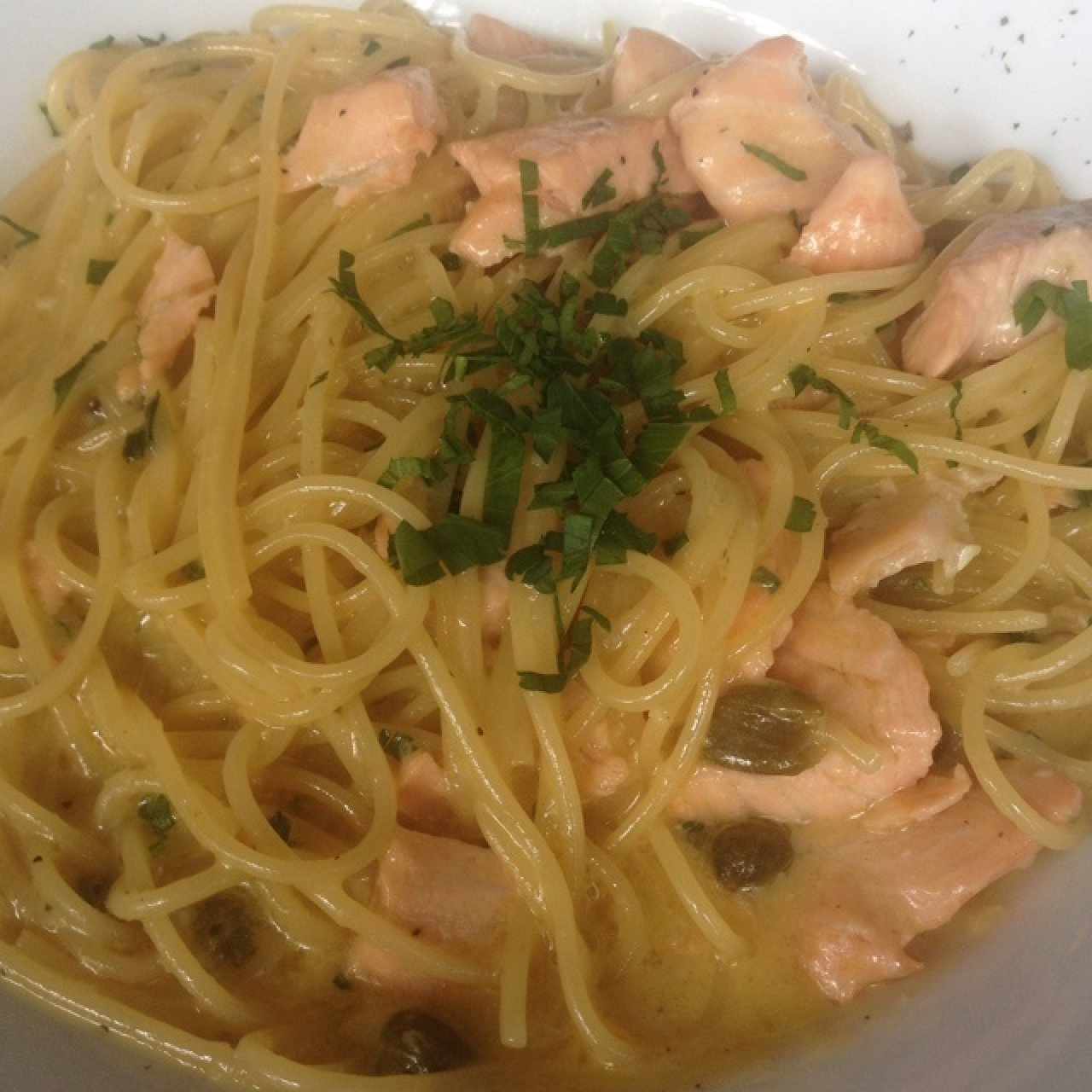 pasta con salmon