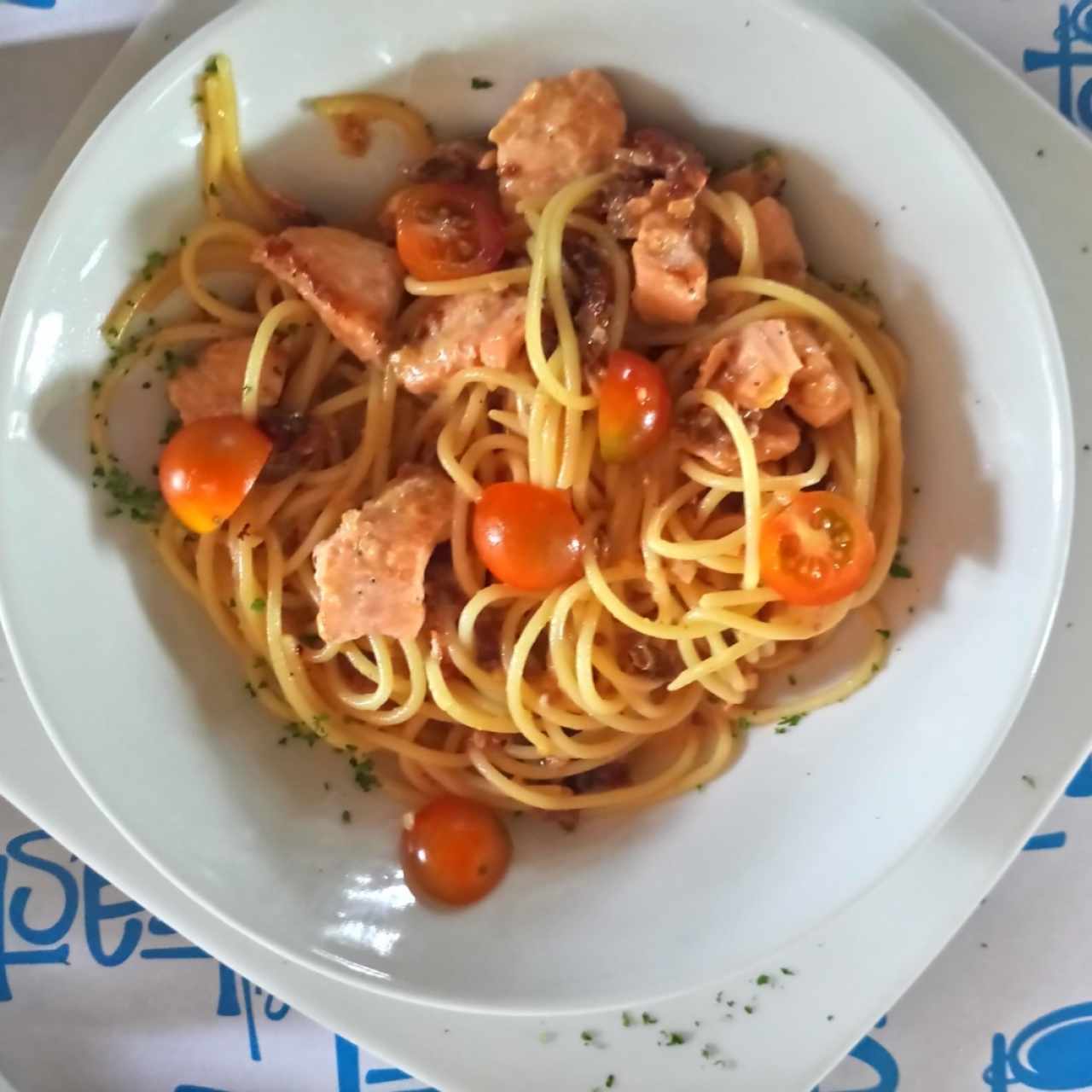 pasta con salmón 