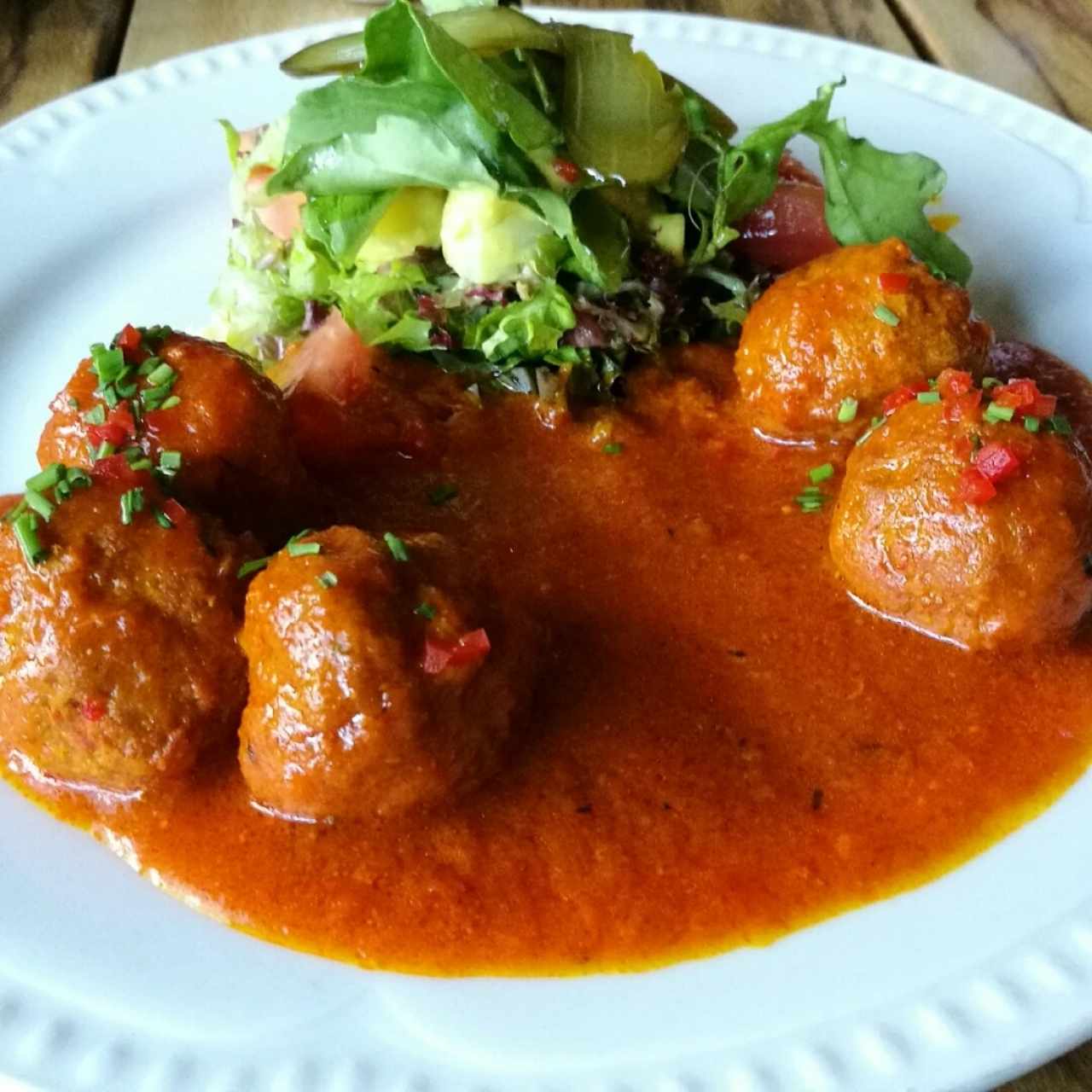 albóndigas de cerdo.