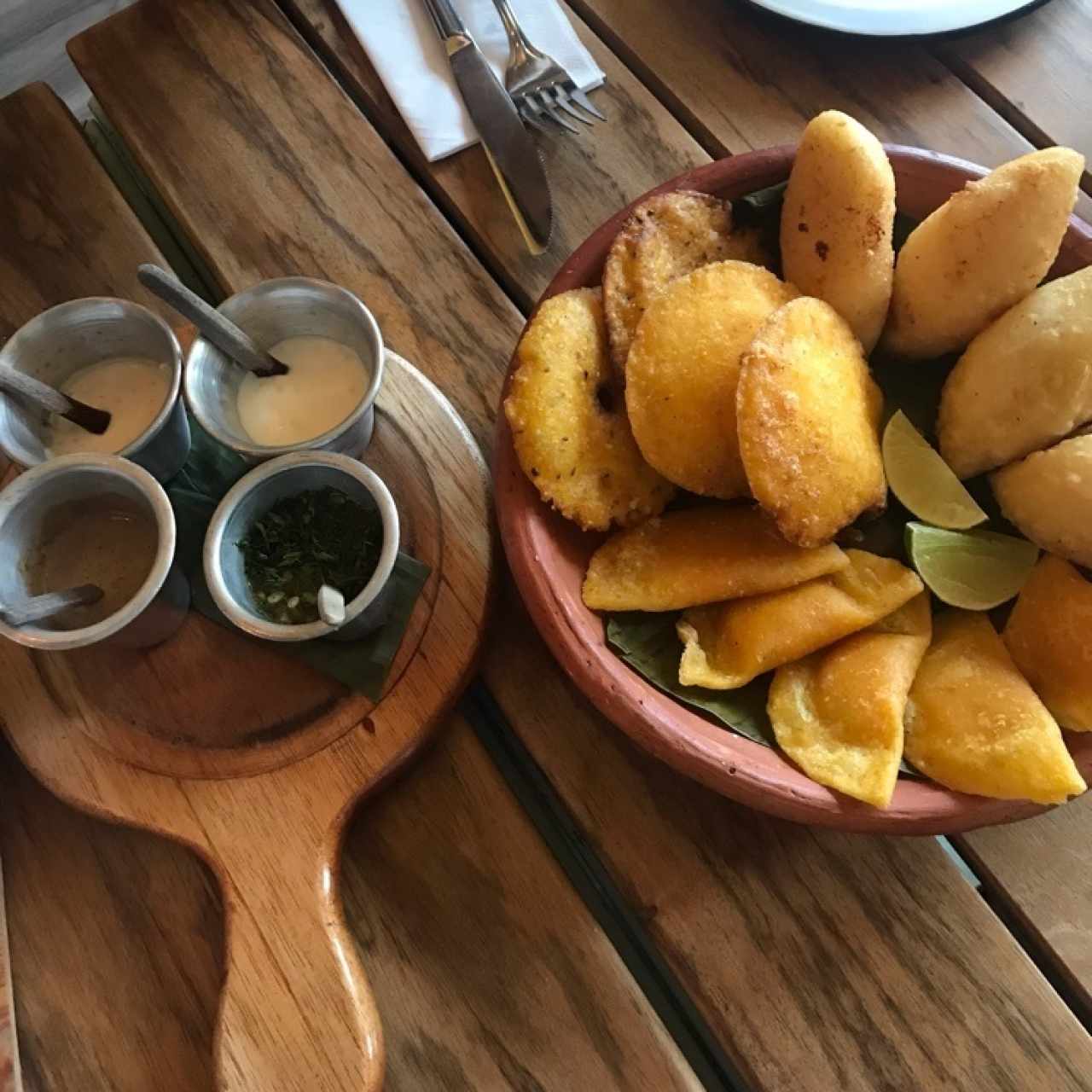 entrada de fritos con ajíes 