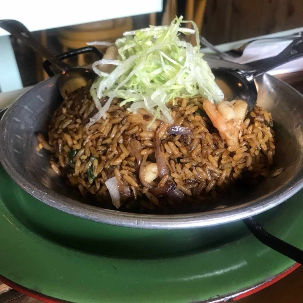 arroz de camarones con maduritos