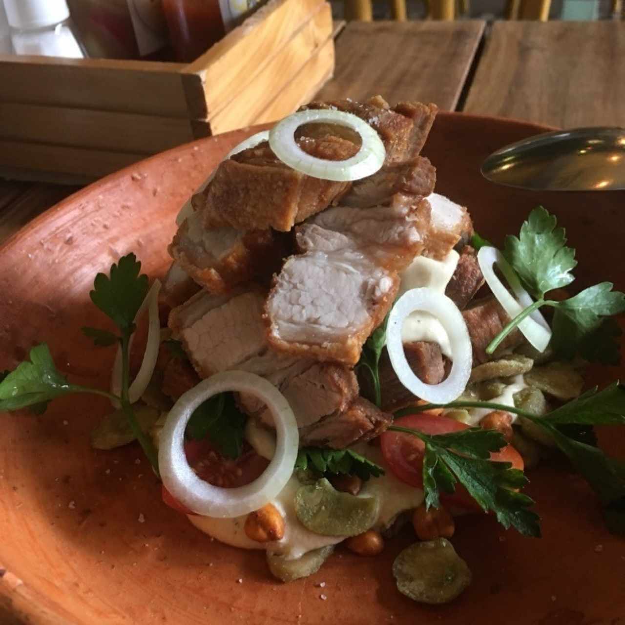 chicharron habas garbanzos
