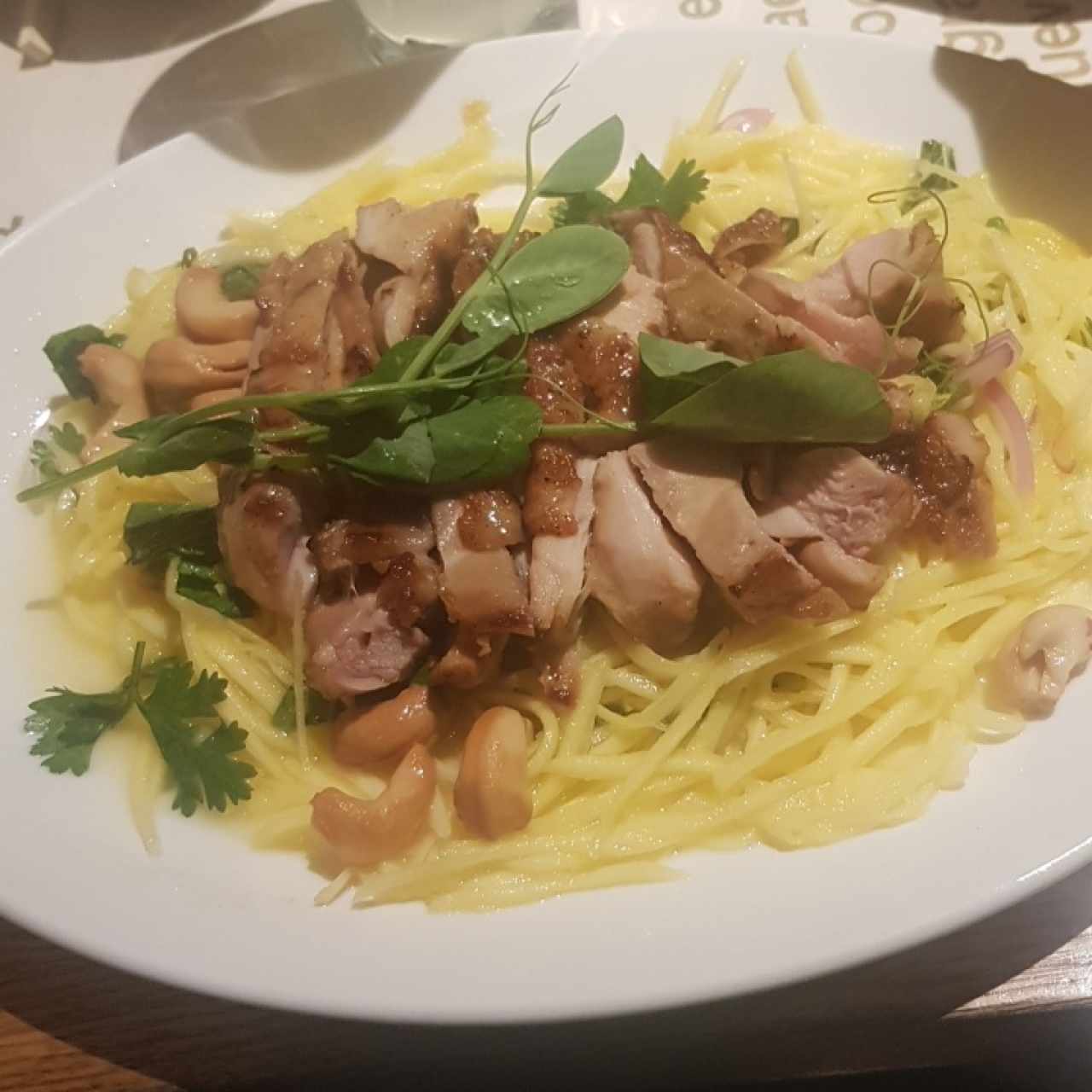 pollo con ensalada de Mango 