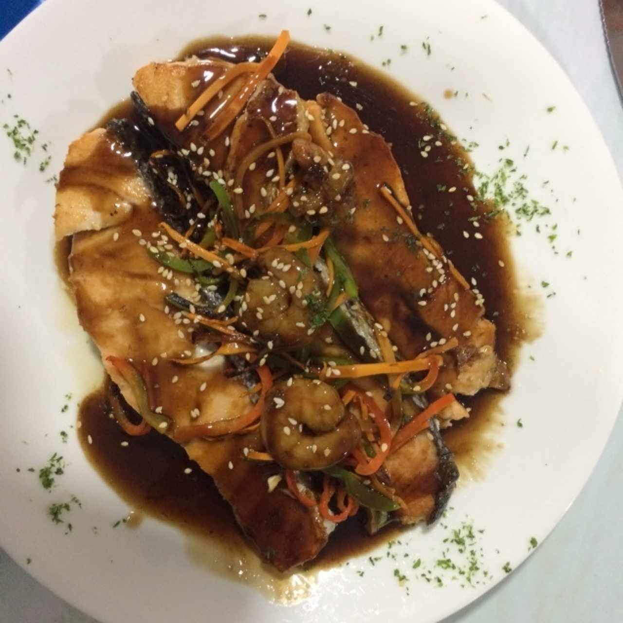Salmon con salsa Teriyaki