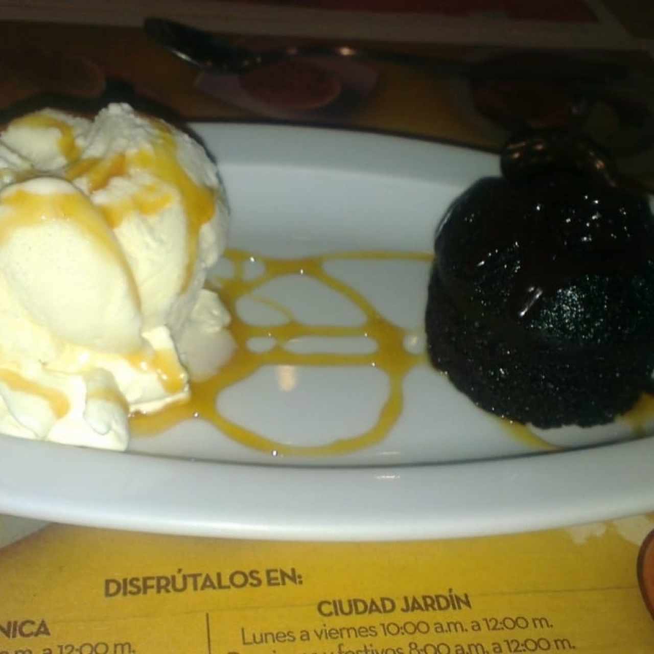 Volcán de chocolate