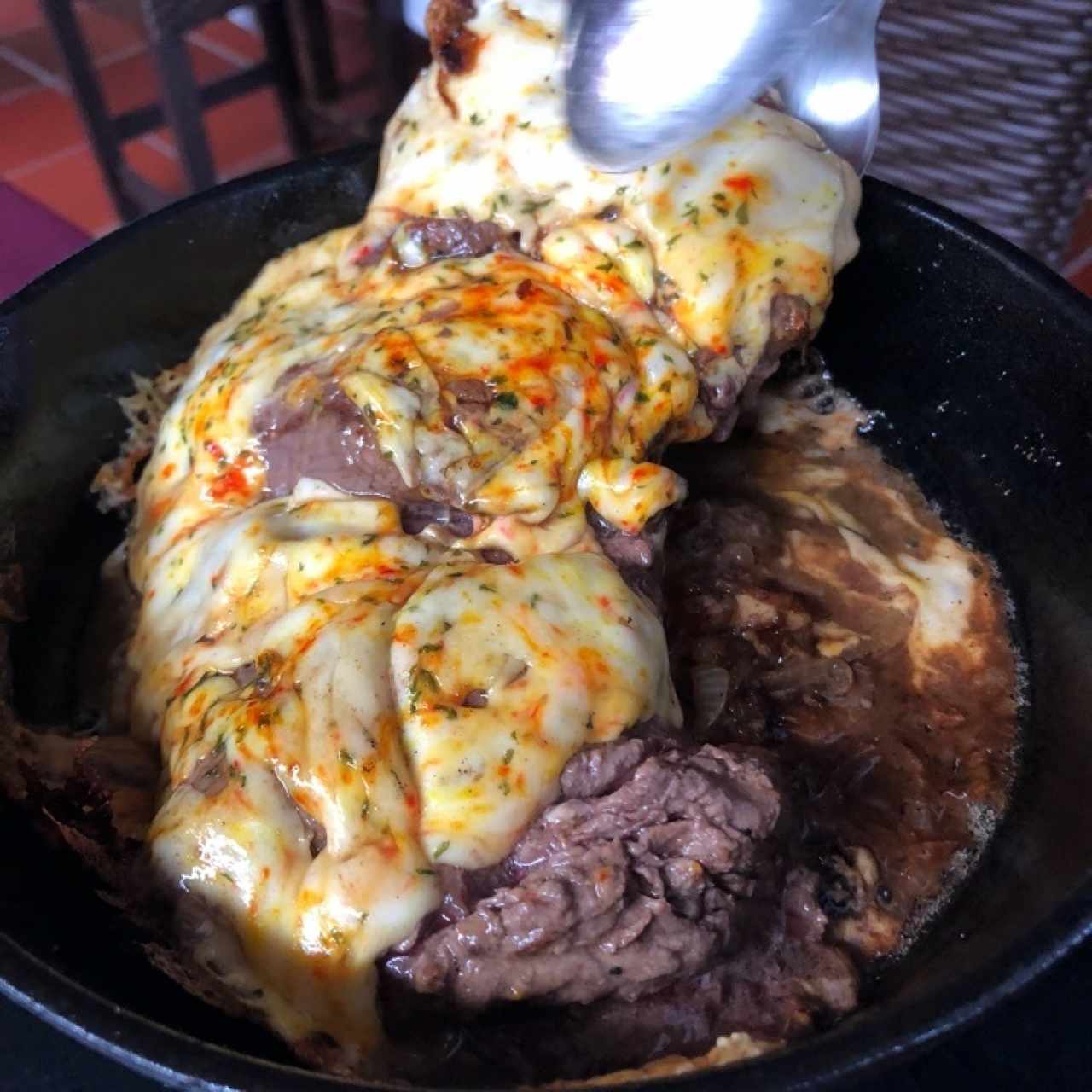 Lomo gratinado