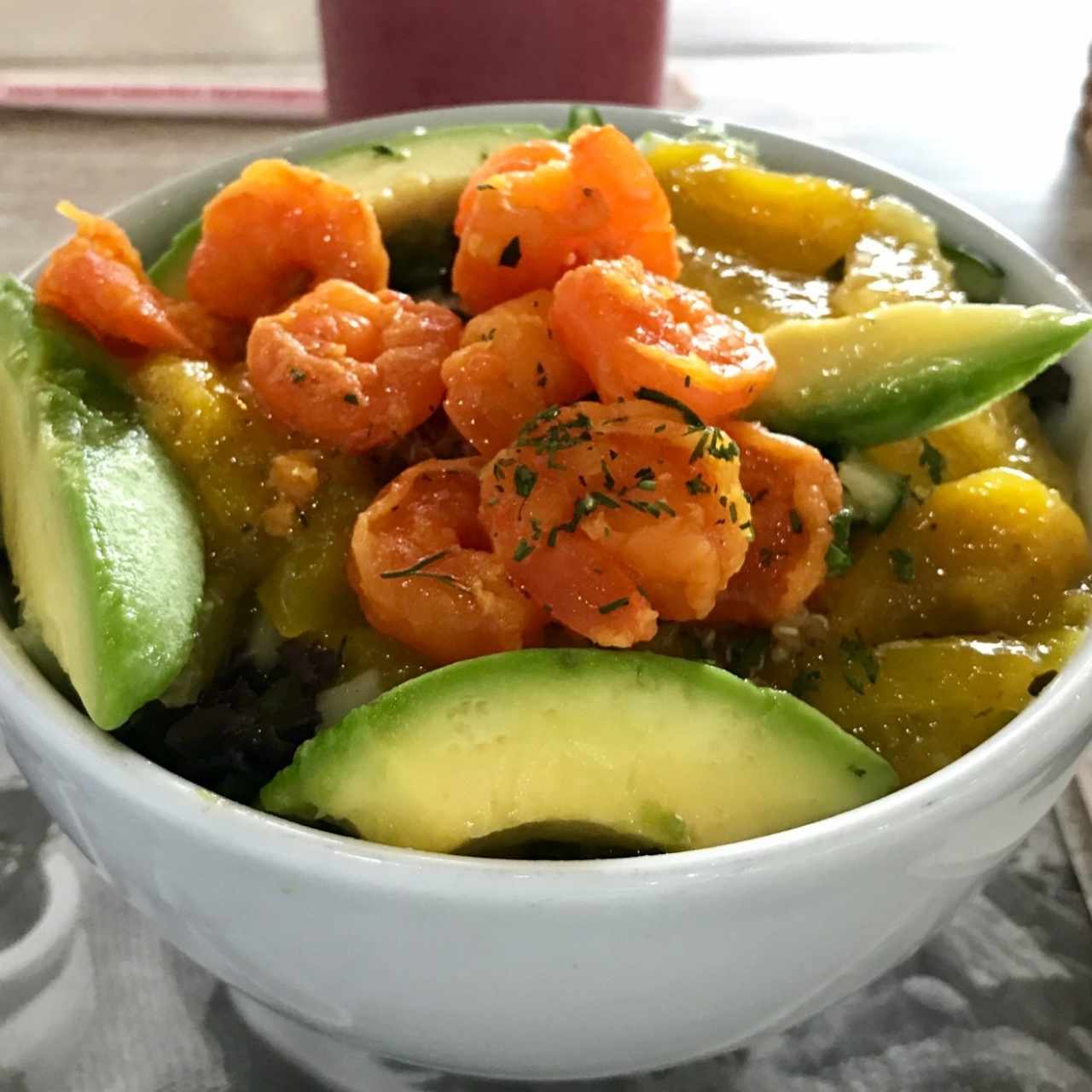 ensalada de camarones 